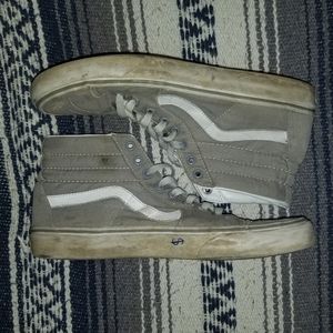 Grey Vans Sk8-Hi's High Tops